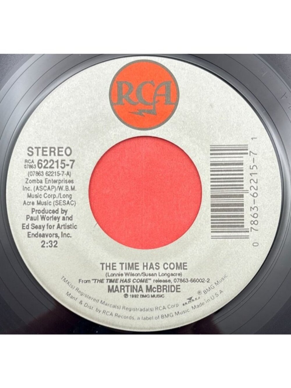 Martina McBride The Time Has Come / The Rope 45 Vinyl 1990s Country RCA VG+